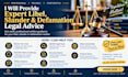 provide expert libel, slander and defamation legal advice