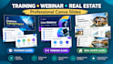 design canva training, webinar and real estates slides
