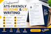 write a professional ats friendly resume and CV