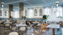render 3d modern restaurant interior,cafe design,visualize bar, kitchen layout