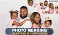 do photo merging, photoshop image editing, face swap, any photo editing
