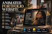 make animated portfolio website