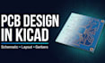 design pcb schematic and pcb layout in kicad with gerber files