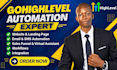 setup gohighlevel automation, CRM, workflows, funnels and email SMS