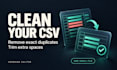 clean a small CSV file and remove exact duplicates