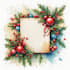 draw christmas card, invitation with watercolor