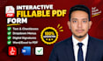create an interactive fillable pdf form