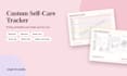 design a custom girly self care tracker printable PDF