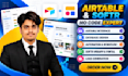 setup airtable automation, n8n ai, airtable database crm, clay com, softr expert