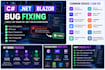 fix your csharp dotnet or blazor bugs