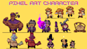 create pixel art character sprite sheet 2d game rpg animation 8bit 16bit assets