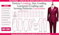 do pattern grading, size grading, garment grading and sewing patterns correction