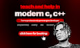 teach modern c and cpp and dsa on a zoom session