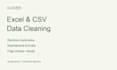 clean and organize your excel or CSV data
