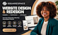 build squarespace website redesign, squarespace website, squarespace development
