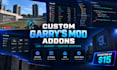 create custom garrys mod hud, UI menus and glua addons