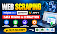 do web scraping on bright data, zenrow, data mining, apify and data extraction