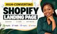 design, clone shopify landing page using replo, pagefly or gempages