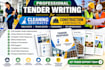write winning cleaning and construction tenders, commercial bids, rfp proposal