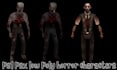 create ps2 ps1 psx low poly 3d character model, rigging and animation for game