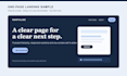 build a clean responsive one page landing page