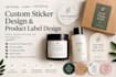 design custom sticker design and product label designs
