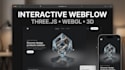 create an interactive webflow website with three js and webgl