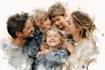 create a watercolor family portrait