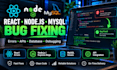 fix react node js express and mysql bugs