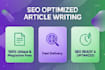 write SEO optimized article blog post website content