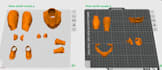 cut and split large cosplay 3d models