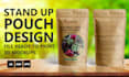 design stand up pouch packaging with print ready dieline