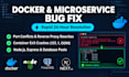 fix docker microservices port conflicts and backend bugs