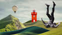 create surreal fight collage animation motion graphics and animated lyric video