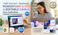 convert redesign powerpoint PDF into editable canva presentation