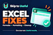fix an excel formula error or tidy your spreadsheet