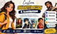 create custom character design and character illustration
