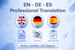 translate english german and spanish professionally