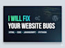 fix errors and bugs in HTML CSS javascript or python