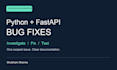fix a python fastapi backend bug with tests and documentation