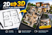 convert your 2d floor plan into a 3d model and walkthrough video