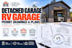 detached garage rv garage permit drawings plans foundation framing elevations de