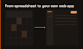 build a web app from your excel or google sheets, hosted on your server
