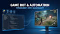 create a game bot, game automation, python bot, npc automation, game script