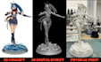 convert 2d image to 3d model, 3d character, stl 3d printing