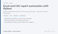 automate excel and csv reports with python