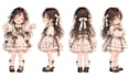 draw hand drawn character turnaround pose and expression sheets