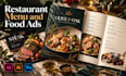 design modern restaurant menus and food ad