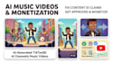 create ai music video and fix youtube content id
