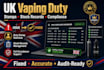 fix UK vaping duty stamp, stock records